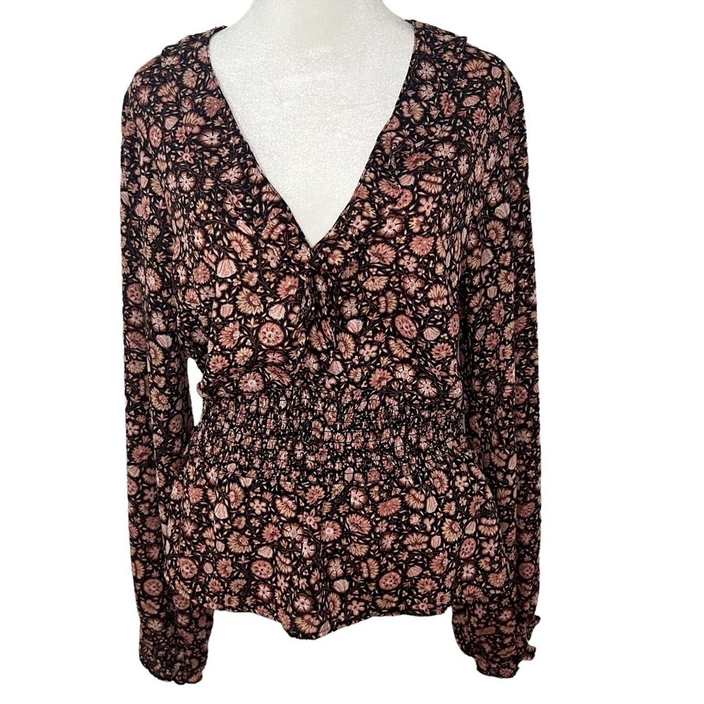 ABERCROMBIE & FITCH Floral Ruffle Blouse